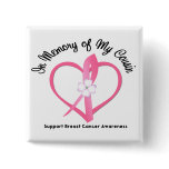 Breast Cancer In Memory of My Cousin Pinback Buttons