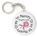 Breast Cancer In Memory of My Daughter-in-Law keychains