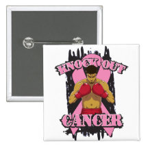 Breast Cancer Knock Out Cancer Buttons