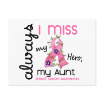 Breast Cancer Miss My Aunt 3 postcards