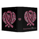 Breast Cancer Mosaic Ribbon Awareness Matters 3 Ring Binders
