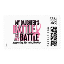 Breast Cancer My BATTLE TOO 1 Daughter Postage Stamp