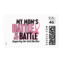 Breast Cancer My BATTLE TOO 1 Mommy Postage Stamp