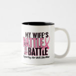 Breast Cancer My BATTLE TOO 1 Wife Coffee Mug