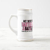 Breast Cancer My BATTLE TOO 1 Wife Coffee Mug