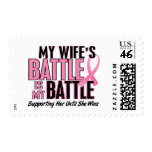 Breast Cancer My BATTLE TOO 1 Wife Stamp