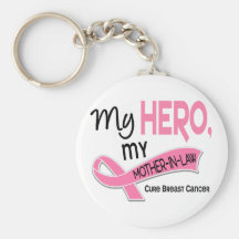 Breast Cancer MY HERO, MY MOTHER-IN-LAW 42 Key Chain