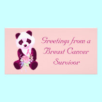 Breast Cancer Panda Bear photo cards