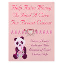 Breast Cancer Panda Bear flyers