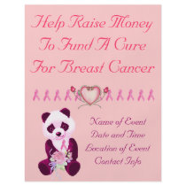 Breast Cancer Panda Bear flyers