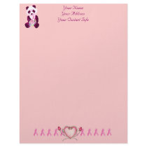 Breast Cancer Panda Bear letterhead by orsobear Breast Cancer Panda Bear letterhead