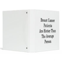 Breast Cancer Patients Are Hotter Than The Average Vinyl Binder