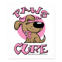 Breast Cancer Paws for the Cure Dog posters