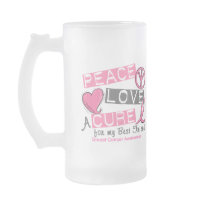 Breast Cancer PEACE, LOVE, A CURE 1 (Best Friend) Coffee Mug
