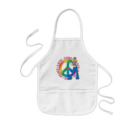 Breast Cancer Peace Love Cure Aprons