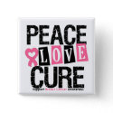 Breast Cancer Peace Love Cure button