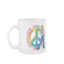 Breast Cancer Peace Love Cure Coffee Mug