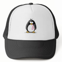 Breast Cancer Penguin Trucker Hats