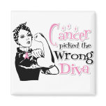 Breast Cancer Picked The Wrong Diva magnets