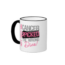 Breast Cancer Picked The Wrong Diva mugs by cancerapparel Breast Cancer Picked The Wrong Diva mugs