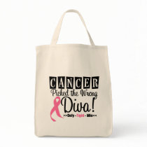 Breast Cancer Picked The Wrong Diva v2 Tote Bags