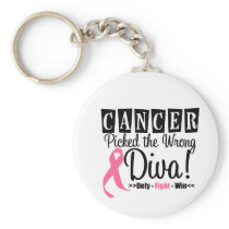 Breast Cancer Picked The Wrong Diva v2 Keychain