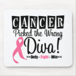 Breast Cancer Picked The Wrong Diva v2 mousepads