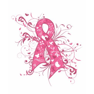 Breast Cancer Pink Floral Ribbon Swirl shirts Breast Cancer Pink Floral Ribbon Swirl shirts