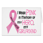 Breast Cancer PINK IN MEMORY OF MY GIRLFRIEND 1 Card