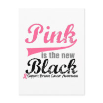 Breast Cancer Pink is The New Black postcards