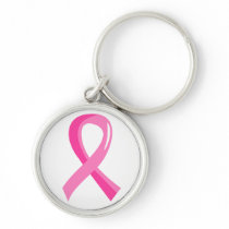 Breast Cancer Pink Ribbon 3 Key Chains