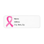 Breast Cancer Pink Ribbon 3 Return Address Labels