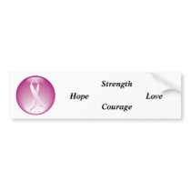 Breast Cancer Pink Ribbon Bumper Sticker bumper stickers