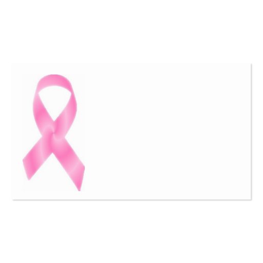 Breast Cancer Pink Ribbon Business Cards (front side)