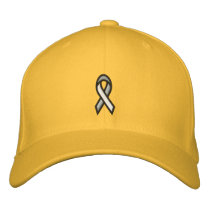 Breast Cancer Pink Ribbon embroidered hats