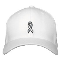 Breast Cancer Pink Ribbon embroidered hats