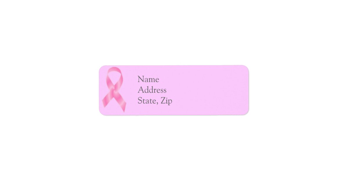 Breast Cancer Pink Ribbon labels Zazzle