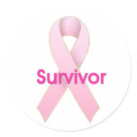 Breast Cancer Pink Ribbon - Survivor Stickers stickers