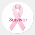 Breast Cancer Pink Ribbon - Survivor Stickers stickers