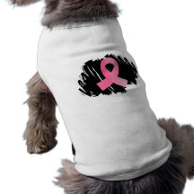 Breast Cancer Pink Ribbon With Scribble Dog Clothes