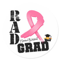 Breast Cancer Radiation Therapy RAD Grad Stickers