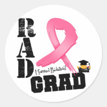 Breast Cancer Radiation Therapy RAD Grad Stickers