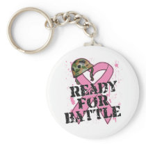 Breast Cancer Ready For Battle Keychains