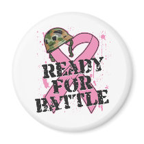Breast Cancer Ready For Battle Refrigerator Magnet