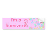 Breast Cancer Ribbon, Butterfly, I'm a Survivor .