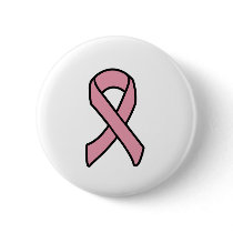 Breast Cancer Ribbon Buttons