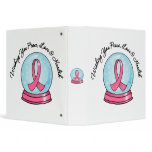 Breast Cancer Ribbon Merry Christmas v2 Snowglobe binders