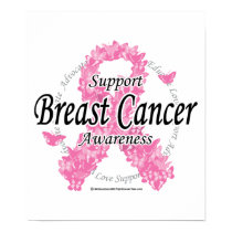 Breast Cancer Ribbon of Butterflies posters