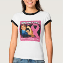 Breast Cancer Rosie Riveter - Fight Like a Girl t-shirts