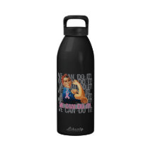 Breast Cancer Rosie WE CAN DO IT Drinking Bottles